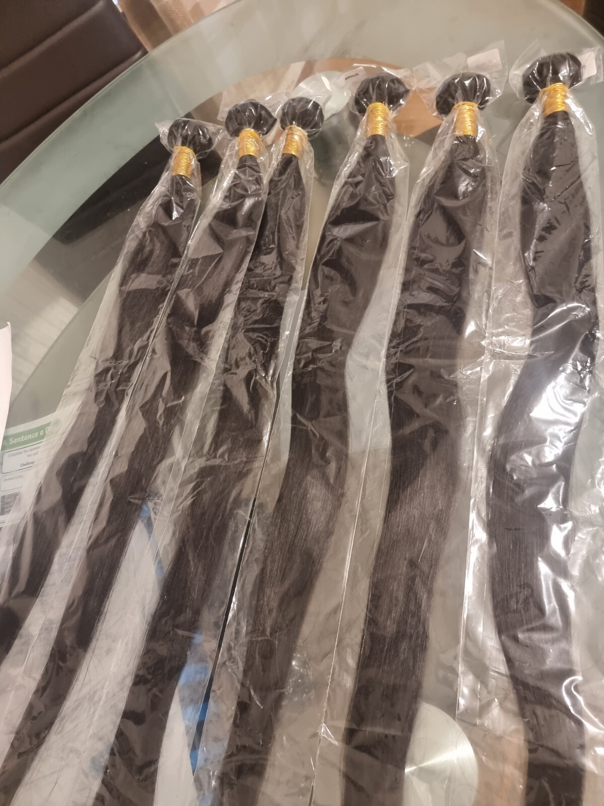 12AA MALAYSIAN RAW VIRGIN HUMAN HAIR 42+42+42+42+42+42 STRAIGHT 600g 6BUNDLLES