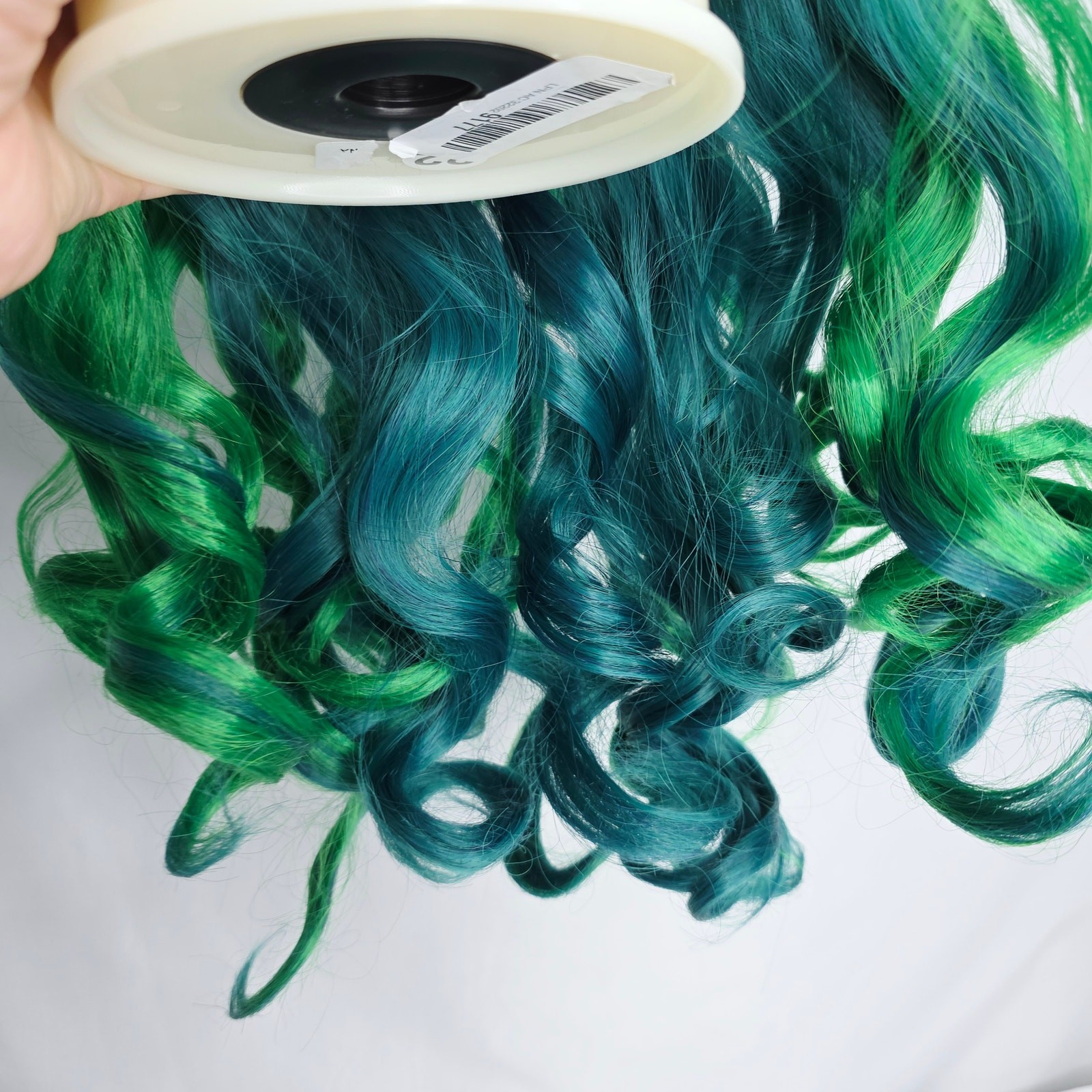 Green Ombre Long Curly Wig Heat Resistant Cosplay Halloween Costume Hair