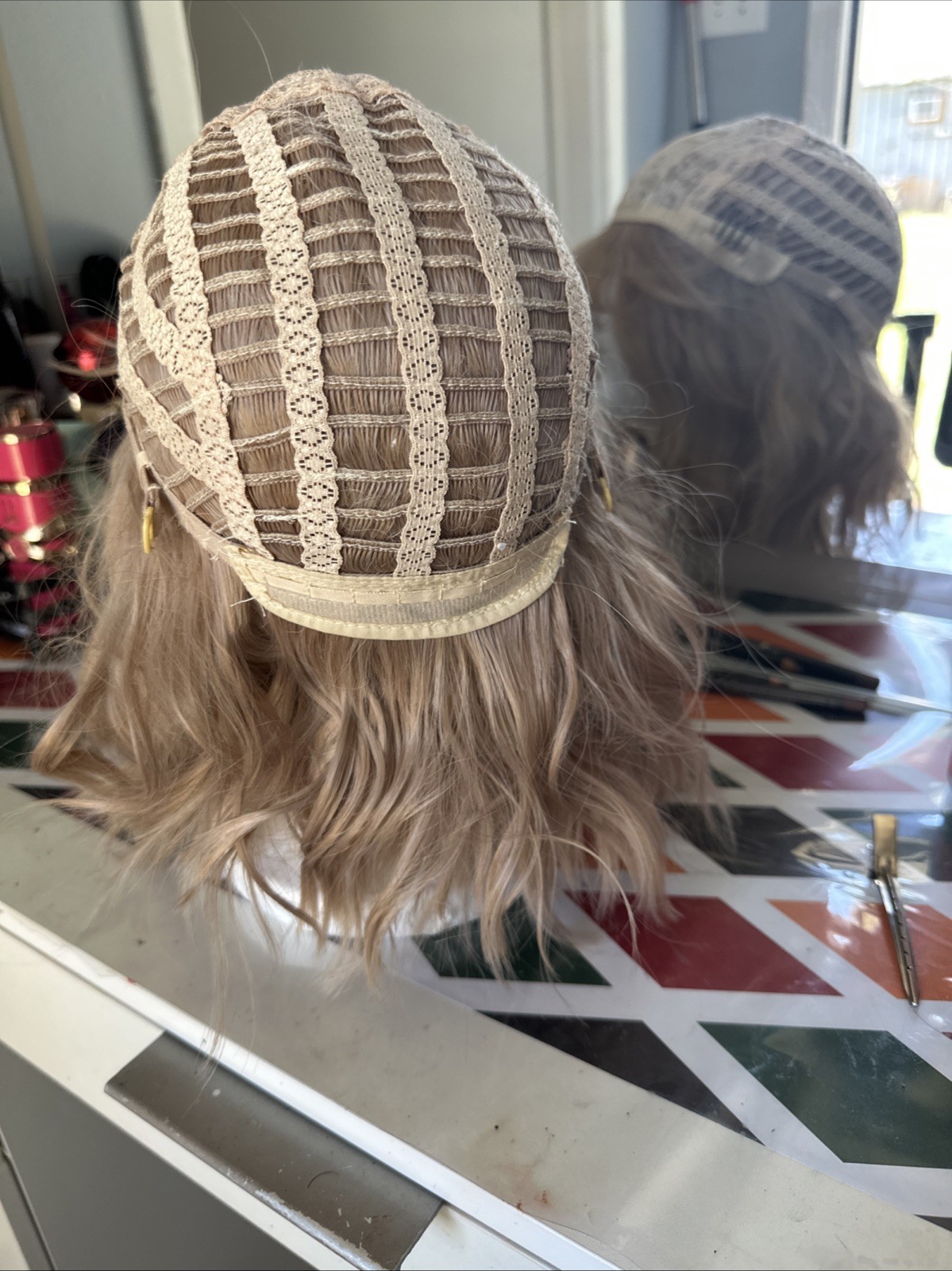 Blonde Wig – Straight Lace Front Adjustable Strap Synthetic Middle-Part 11-20 in