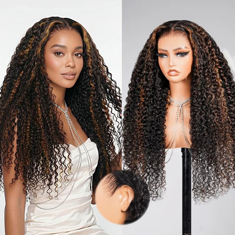 Megalook Hair 13X6 Ombre Deep Wave Lace Front Wigs Human Hair Glueless Wear And