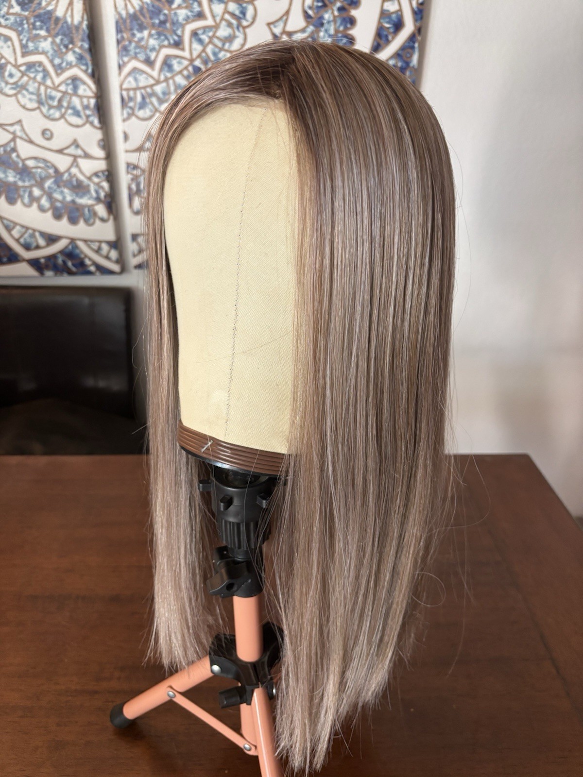 Luxury Lace Front Center Part Synthetic Wig Ash Blonde By Wigs For Every Women