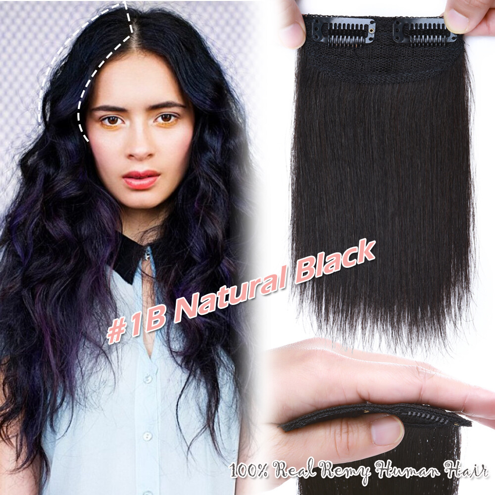 Clip In Topper Hair Piece Pad 100% Remy Human Hair Extensions Thickened US 2 PCS