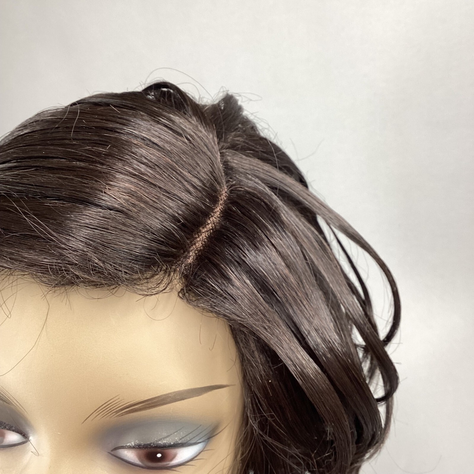 Grammy #4 Feather Bob Wig Dark Brown Lace C-Part Synthetic Classic