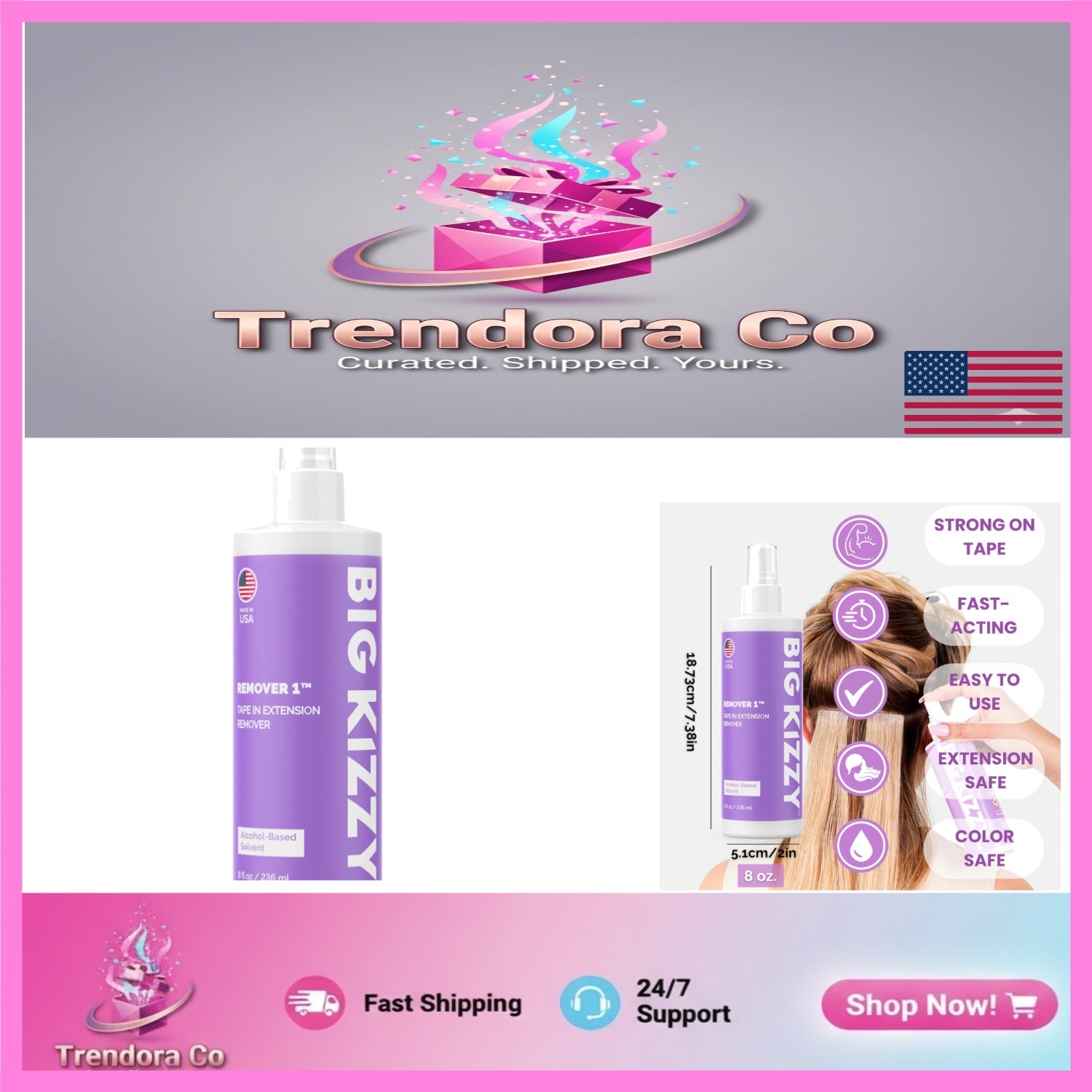 Fast 8oz Tape In Hair Extension Remover – Safe & Effective for All Hair Types