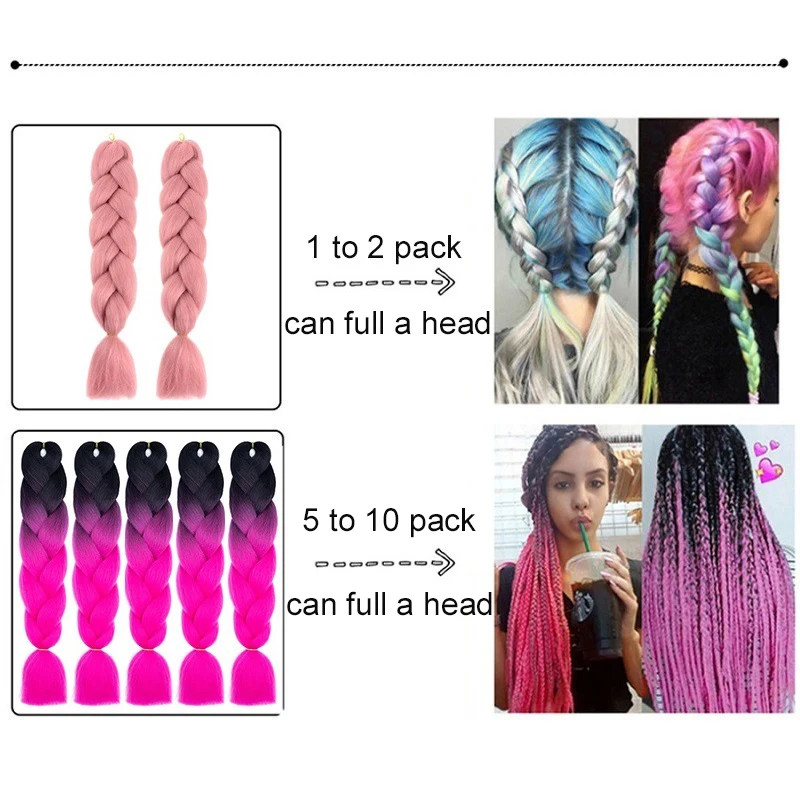 24Inch Synthetic Yaki Straight Braiding Hair Extensions for Women Dreadlocks