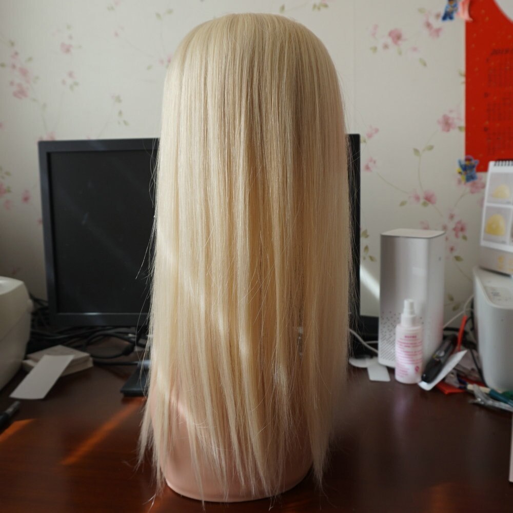 Lace Front Jewish Topper Clip Hair For Women Silk Top Hairpiece Kosher Blond