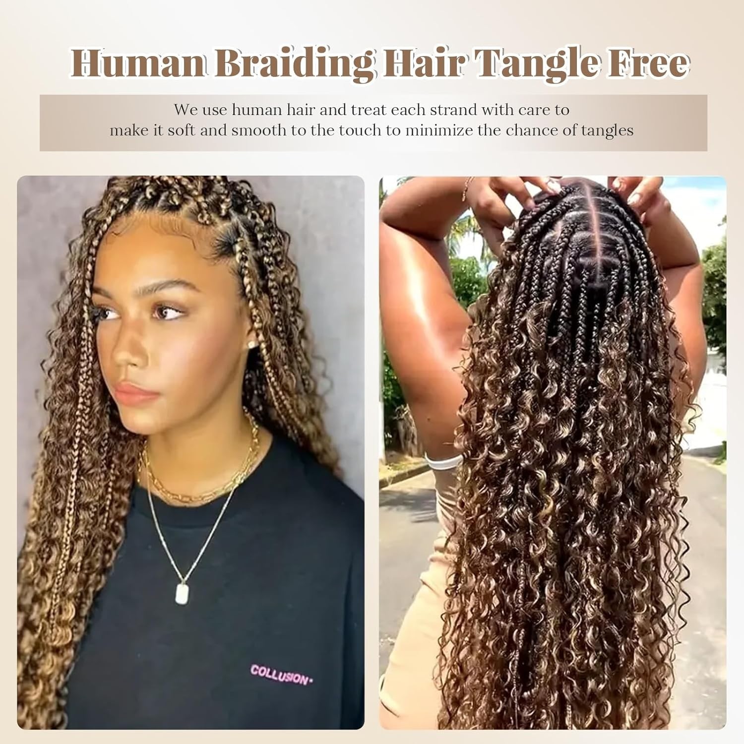 Human Braiding Hair Water Wave 2 bundle 100g Color 4P/27 50g/Bundle