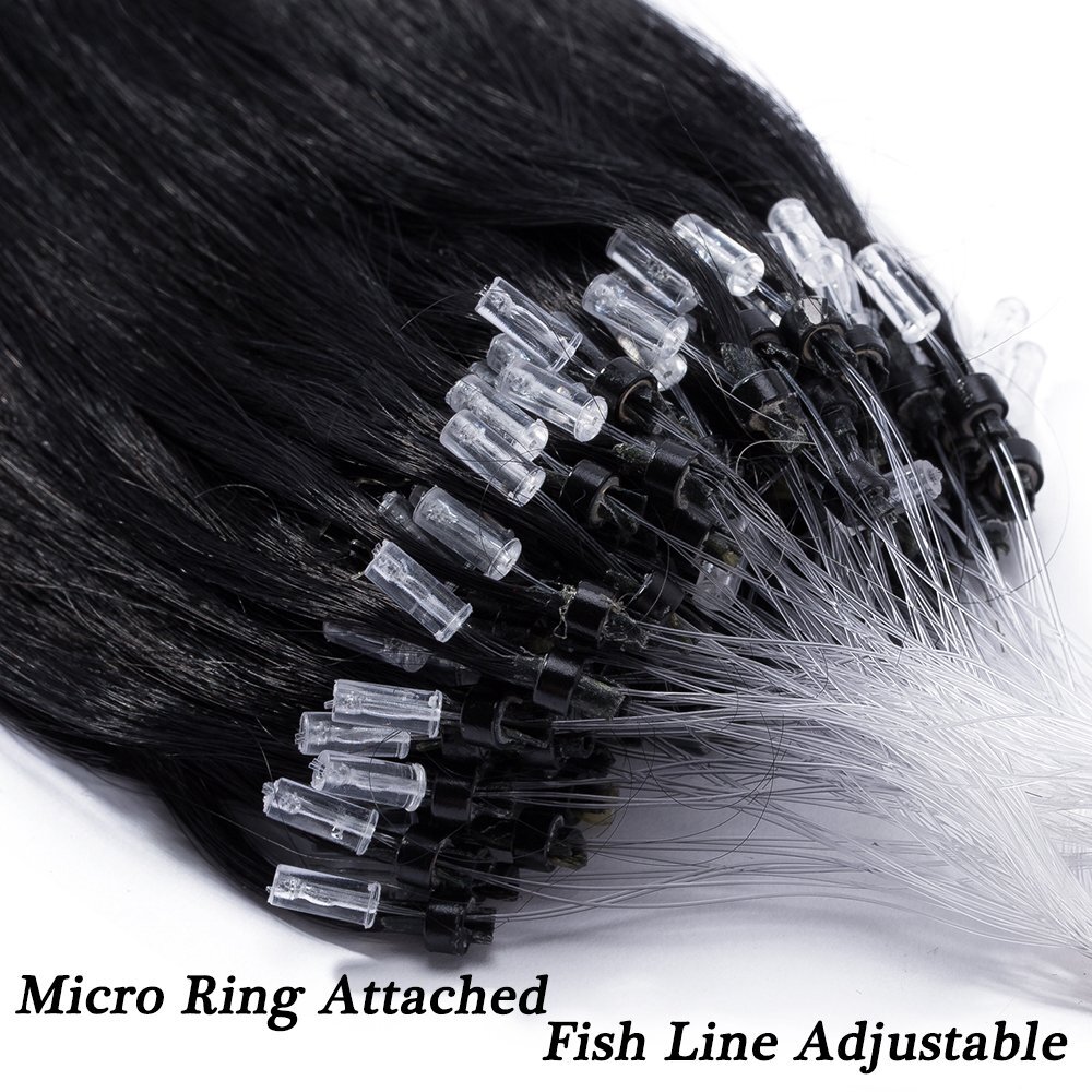 Micro Link Loop Tip Human Hair Extensions Micro Bead Remy Straight European Hair