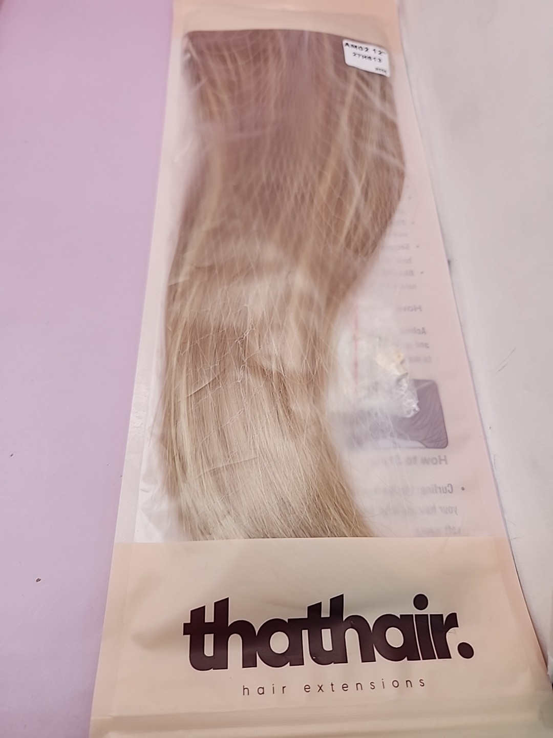 Thathair High Quality Halo Hair Extensions 12″ + Wavy & Straight – Golden Blonde