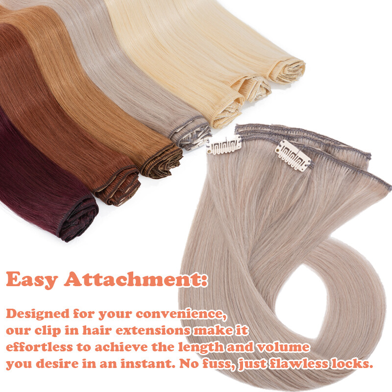 A+ Remy Human Hair Extensions Russian 8PCS Clip In 8″10″12″14″16″18″20″22″24″ US