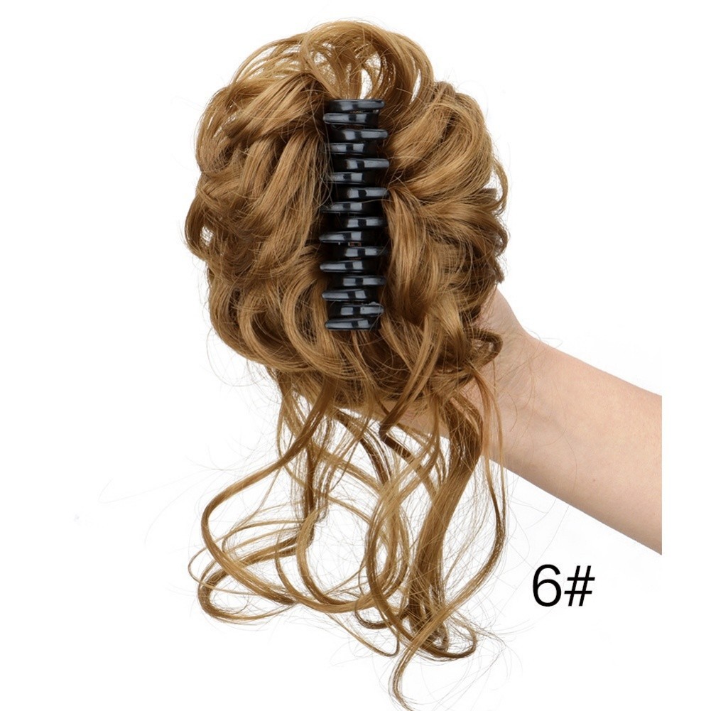 Short Wavy Synthetic Ponytail Hair Clip Hairpiece for Chic Lazy Updo Style