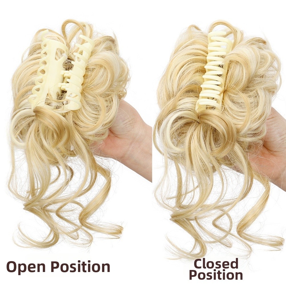 Short Wavy Synthetic Ponytail Hair Clip Hairpiece for Chic Lazy Updo Style