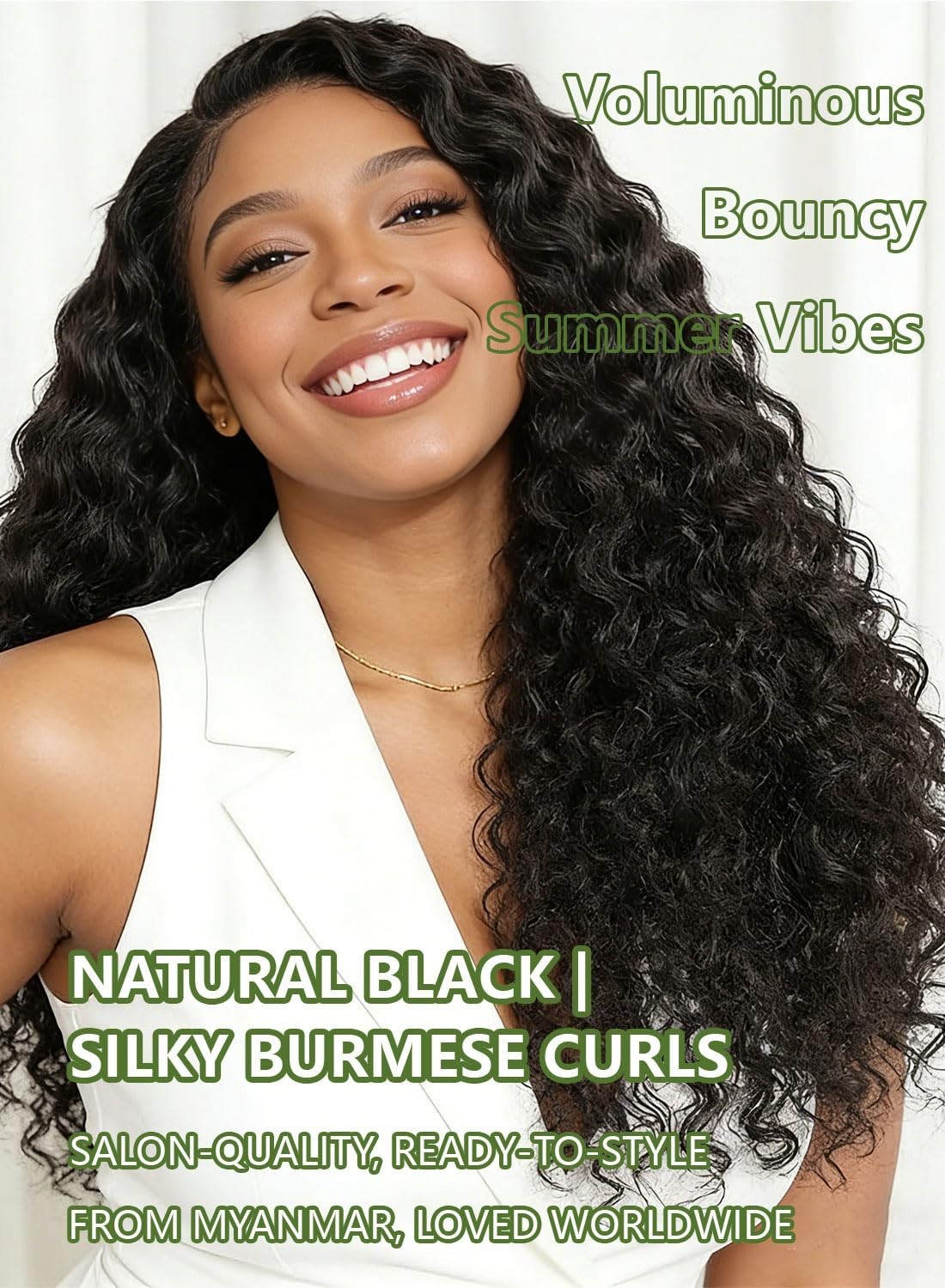 Premium Burmese Curly Hair Bundles 16″ 16″ 18″ Natural Black – 100% Virgin, Tang