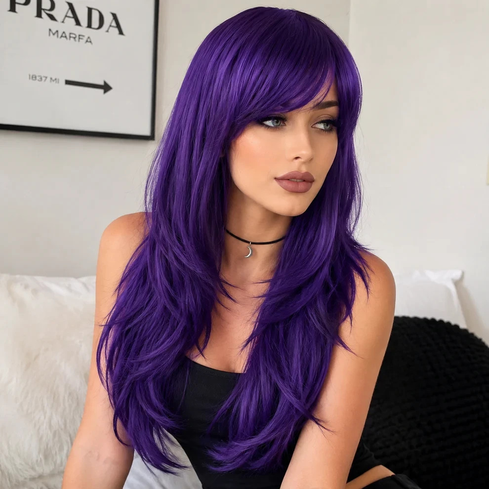 70cm Long Curly Fashion Cosplay Costume Party Hair Anime Wigs Full Hair Wavy Wig