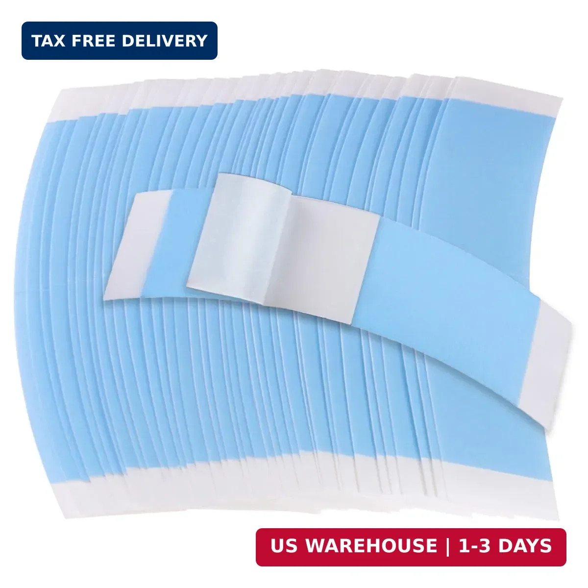 48PCS Ultra Hold Lace Wig Tape Double Sided Waterproof Hair Extension Blue