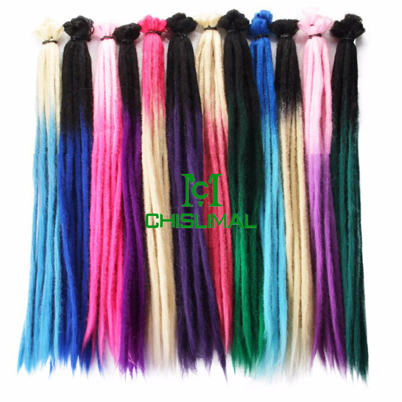 20in Ombre Dreadlocks Extensions Crochet Braiding Hair Dreads Locs Synthetic New