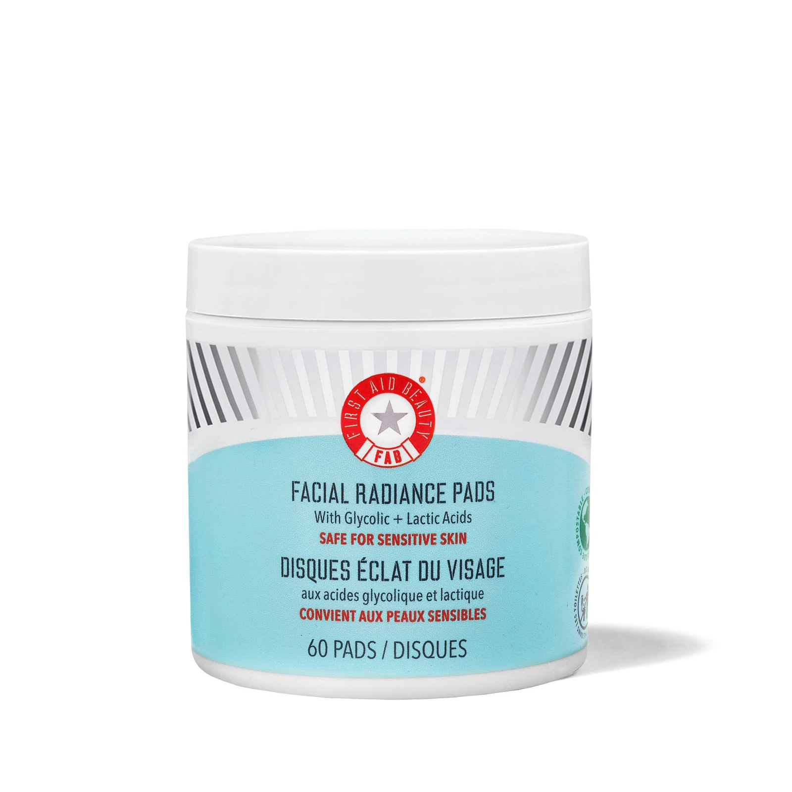 First Aid Beauty – Facial Radiance Pads with Glycolic & Lactic Acids Daily