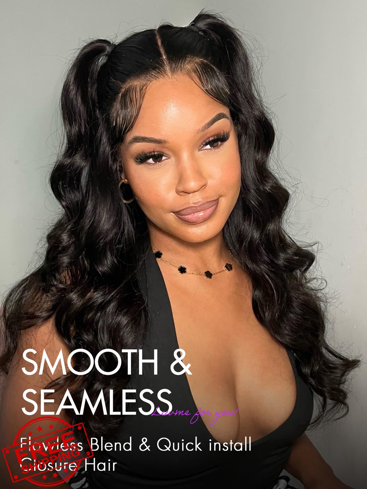 LUVME 13×4 Body Wave Lace Frontal, 10 Inch Brazilian Human Hair