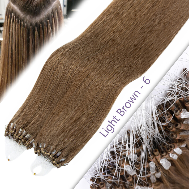 Microlink Hair Extensions Micro Loop Beads Remy Human Hair Full Head 200G THICK