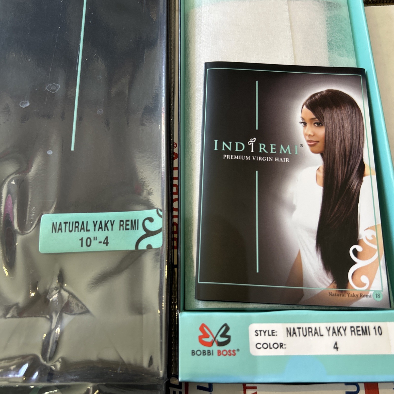 indi remi hair bobbi boss hair extensions Natural Yaki 10” Inches Color #4