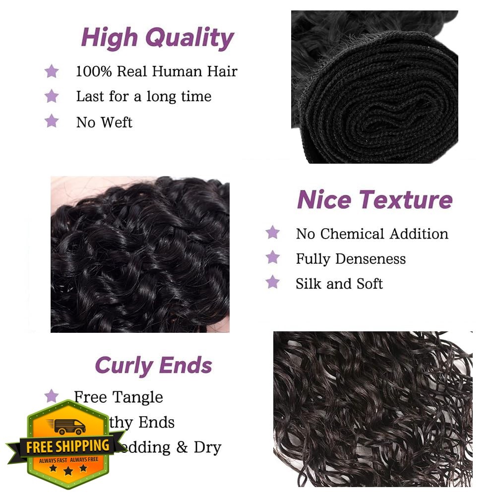 CnumGunm 14 16 18 Inch #1b Kinky Curly Bundles