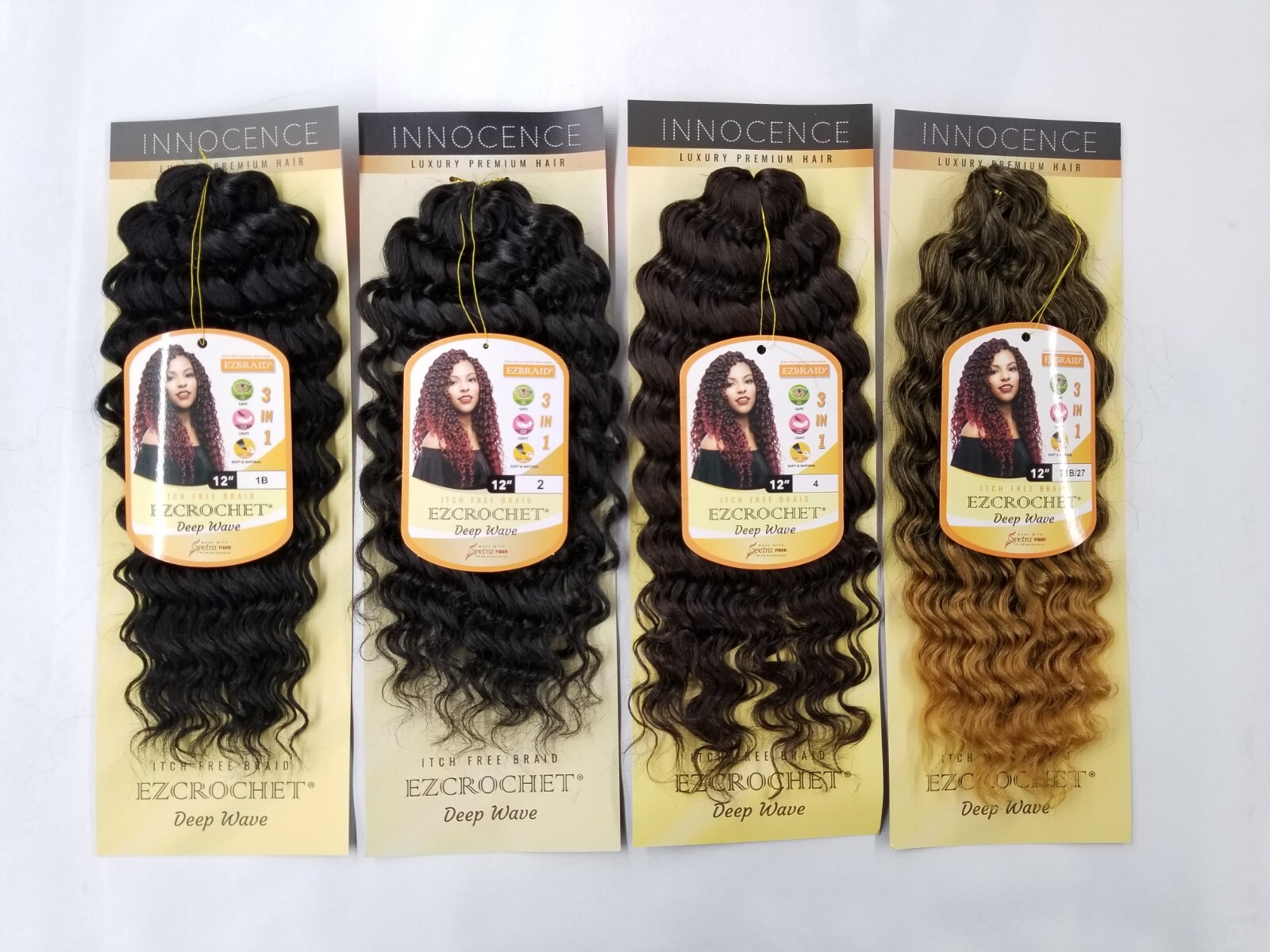 I&I Hair Innocence EZCROCHET Deep Wave Braiding Hair Spectra 12″