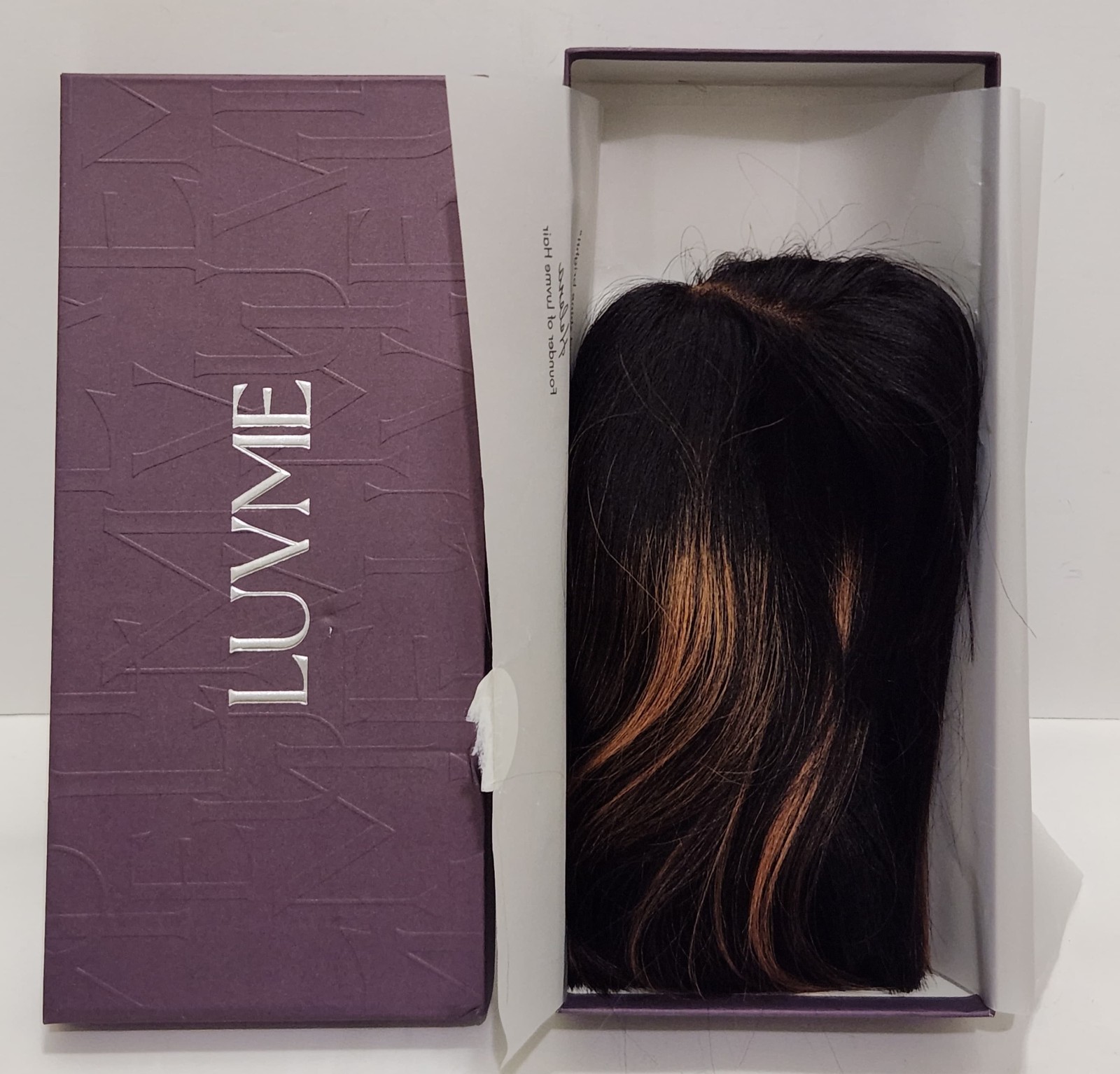Luvme Hair Wig Black With Streaks Bangs