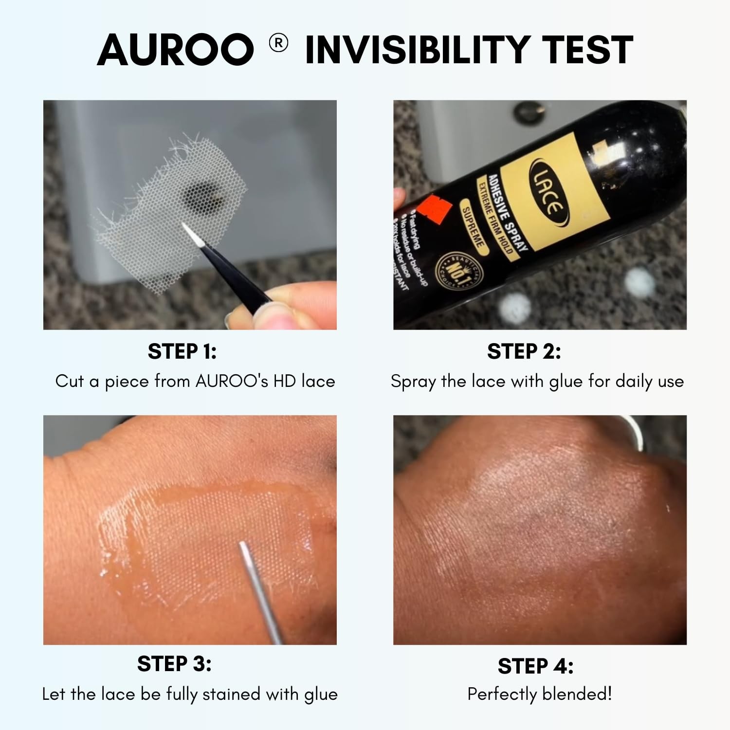 Auroo 2X6 Kim K Water Wave Skinlike Real Hd Lace Closure Only 20 Inch 12A 0.09