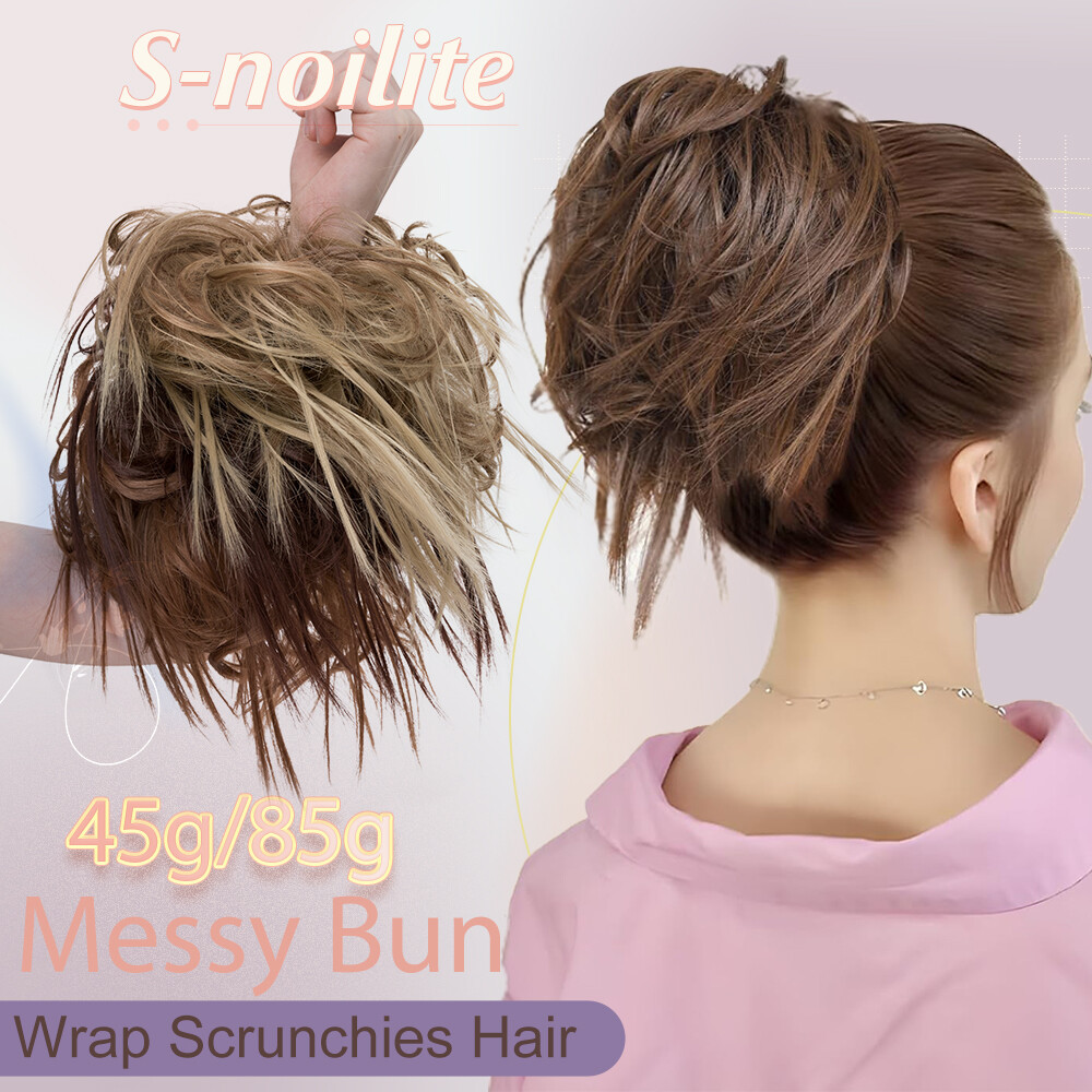 Extra Thick Messy Bun Piece Scrunchie Updo Rose Hair Extensions Natural As Human