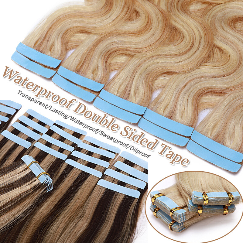 80pcs 200g Seamless Tape In Remy Human Hair Extensions Russian Thick Skin Weft