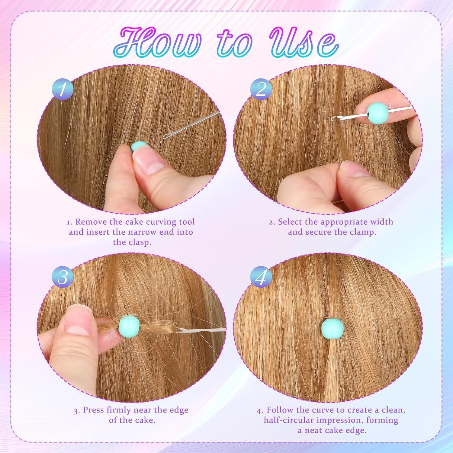 2 Pcs Hair Extension Tools Stainless Steel Loop Needle Pulling Hook Tool, Hair