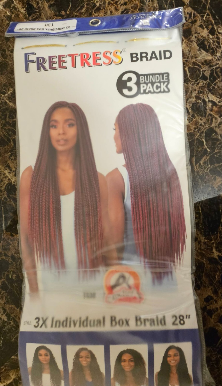 Freetress braid 3 bundle pack color T30 28 inch 1 pk shake-n-go