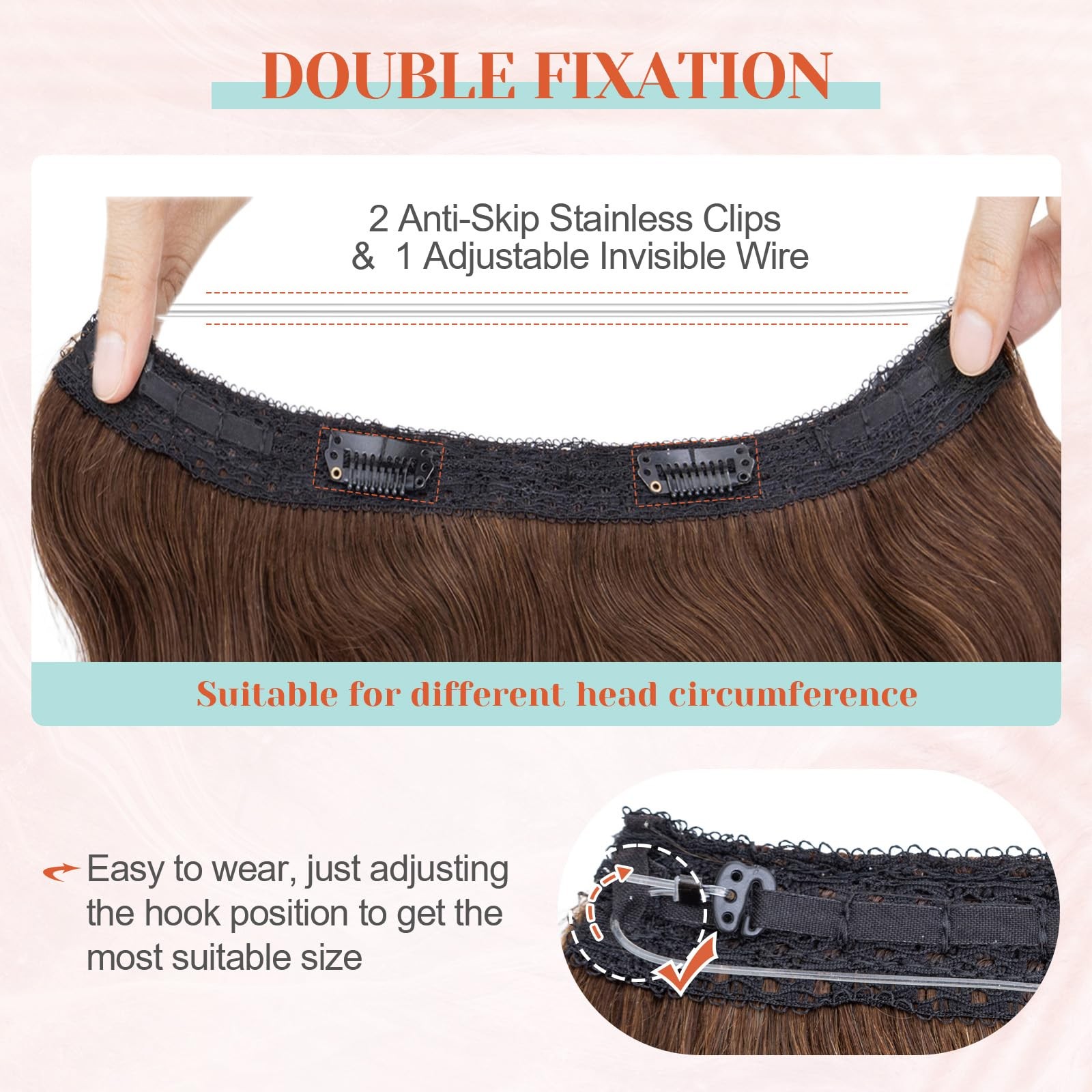 Benehair Halo Hair Extensions Real Human Hair Brown Halo Hair Extension 100