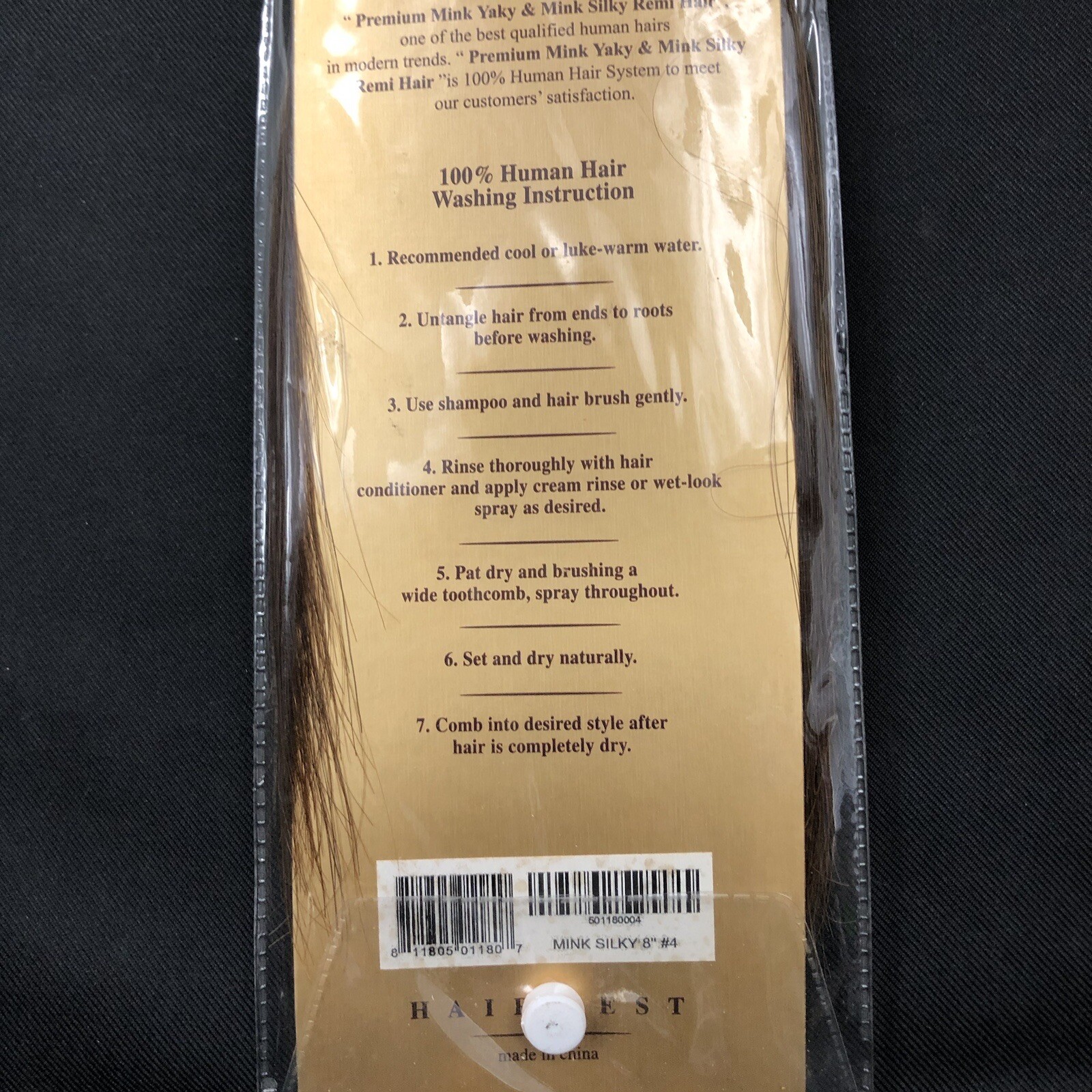Oscar-K 100% Human Hair Remi Premium Mink Silky 8” Color 4