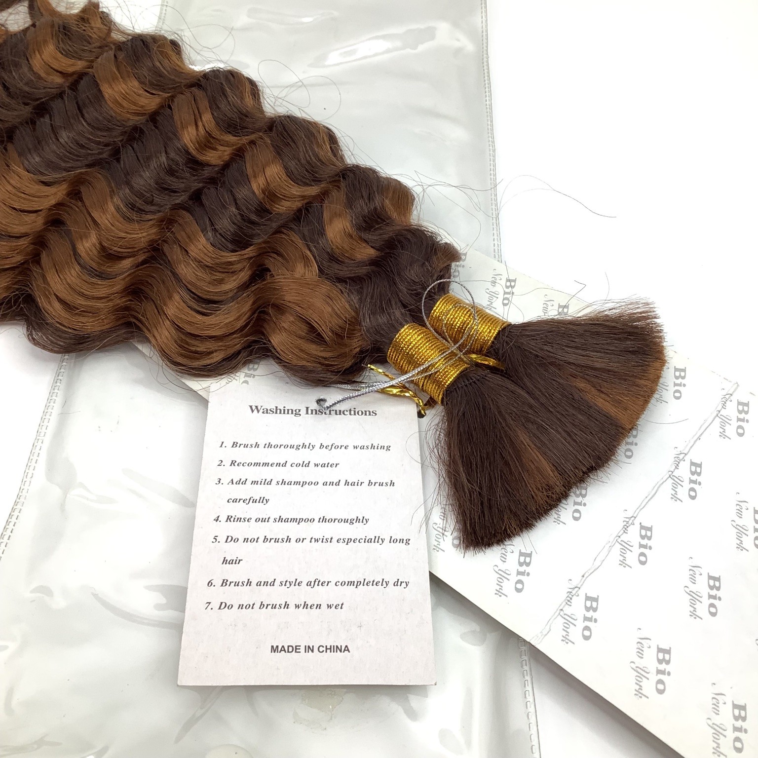 New York Bio Deep Bulk Human Hair Extensions 14″ F4/30 Deep Wave