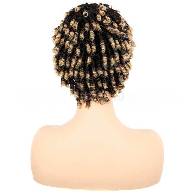 Short Braided Wigs Human Hair Dreadlock Wig Ombre Twist Braids Wig for Women