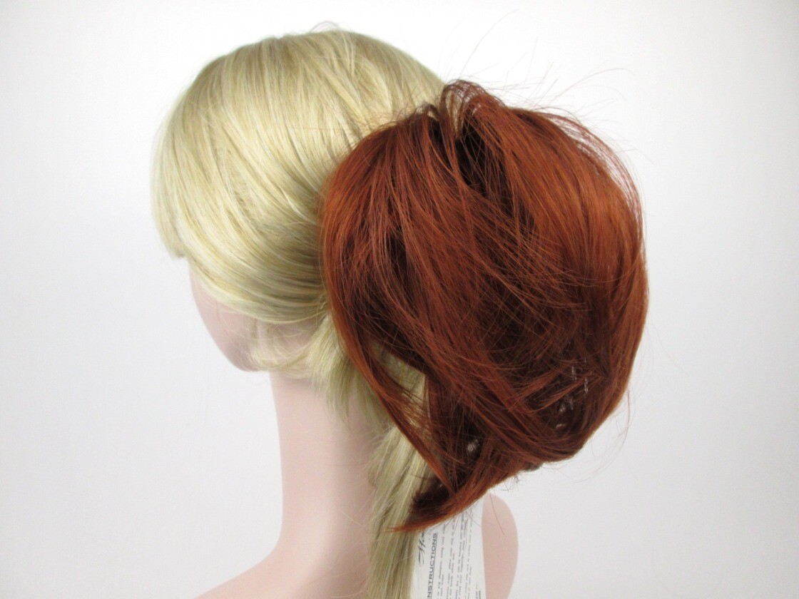 STRAIGHT HAIR FOXTAIL HAIRPIECE W/ BENDABLE WIRE EXTENSIONS HAIRDO PONYTAIL BUN
