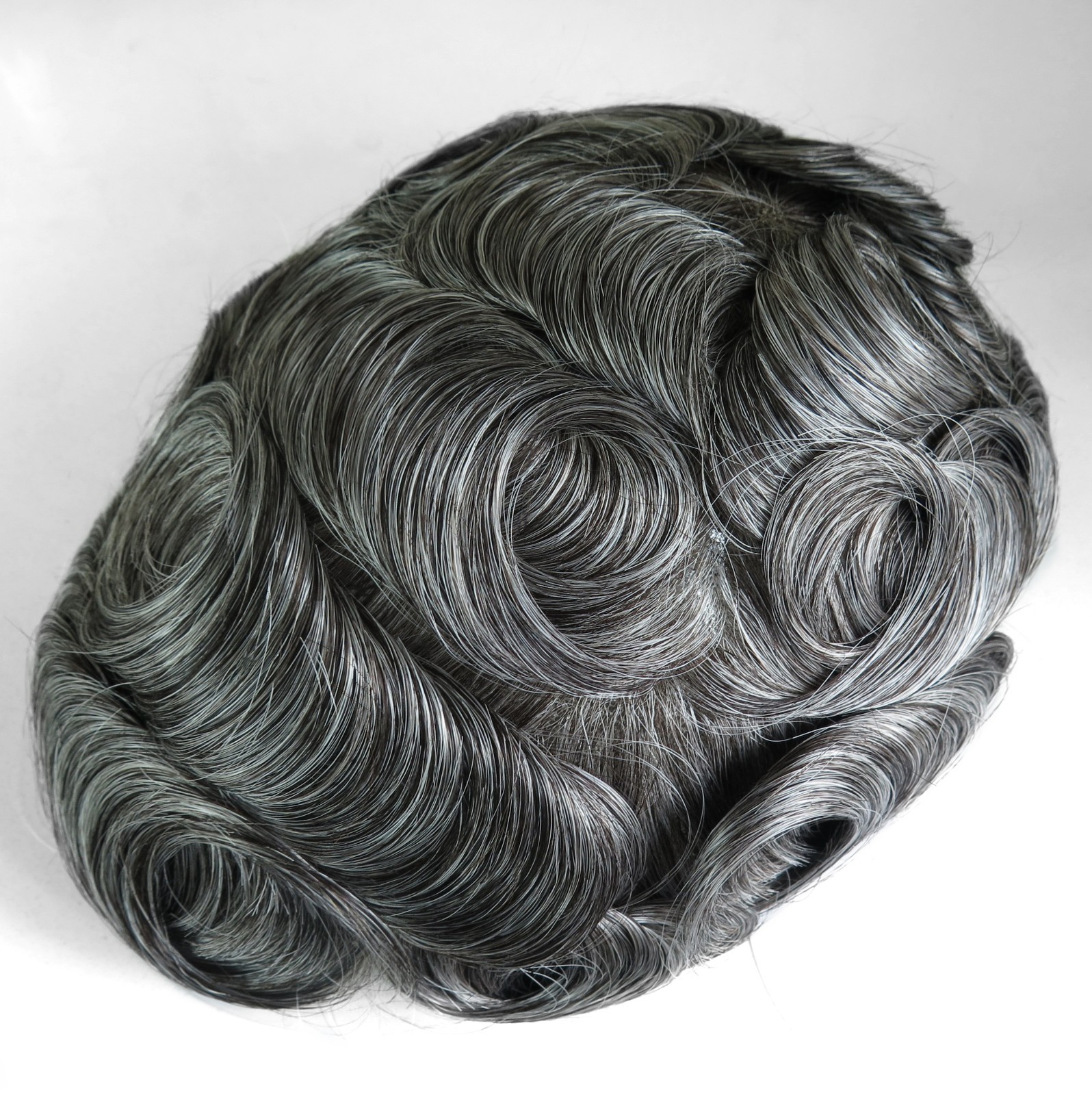 Human Hair Toupee for Men Natural Swiss Lace Systems 90% Density Hairpiece #1B50