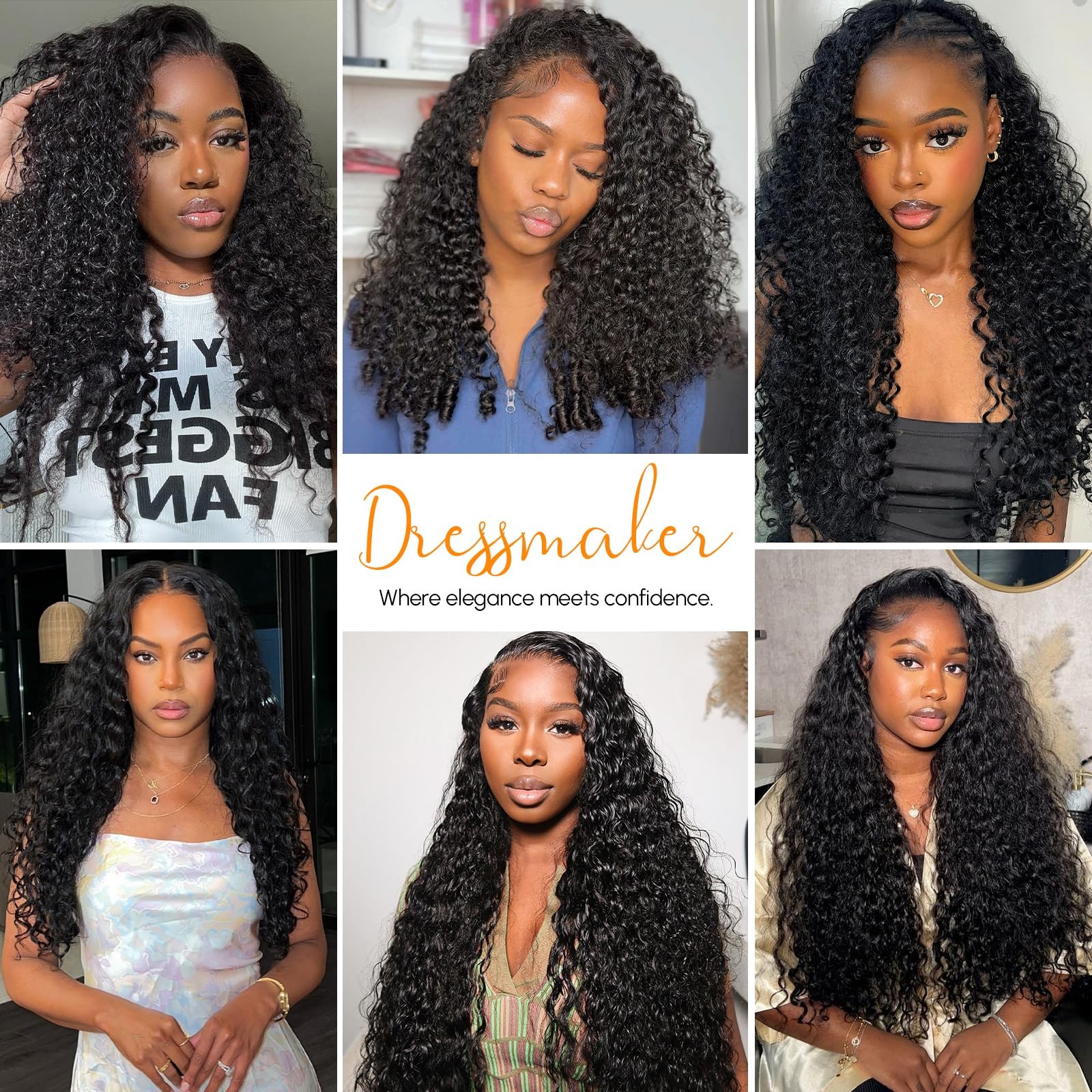 Dressmaker Miracle Knots Crochet Human Hair Pre-Separated Deep Wave Crochet
