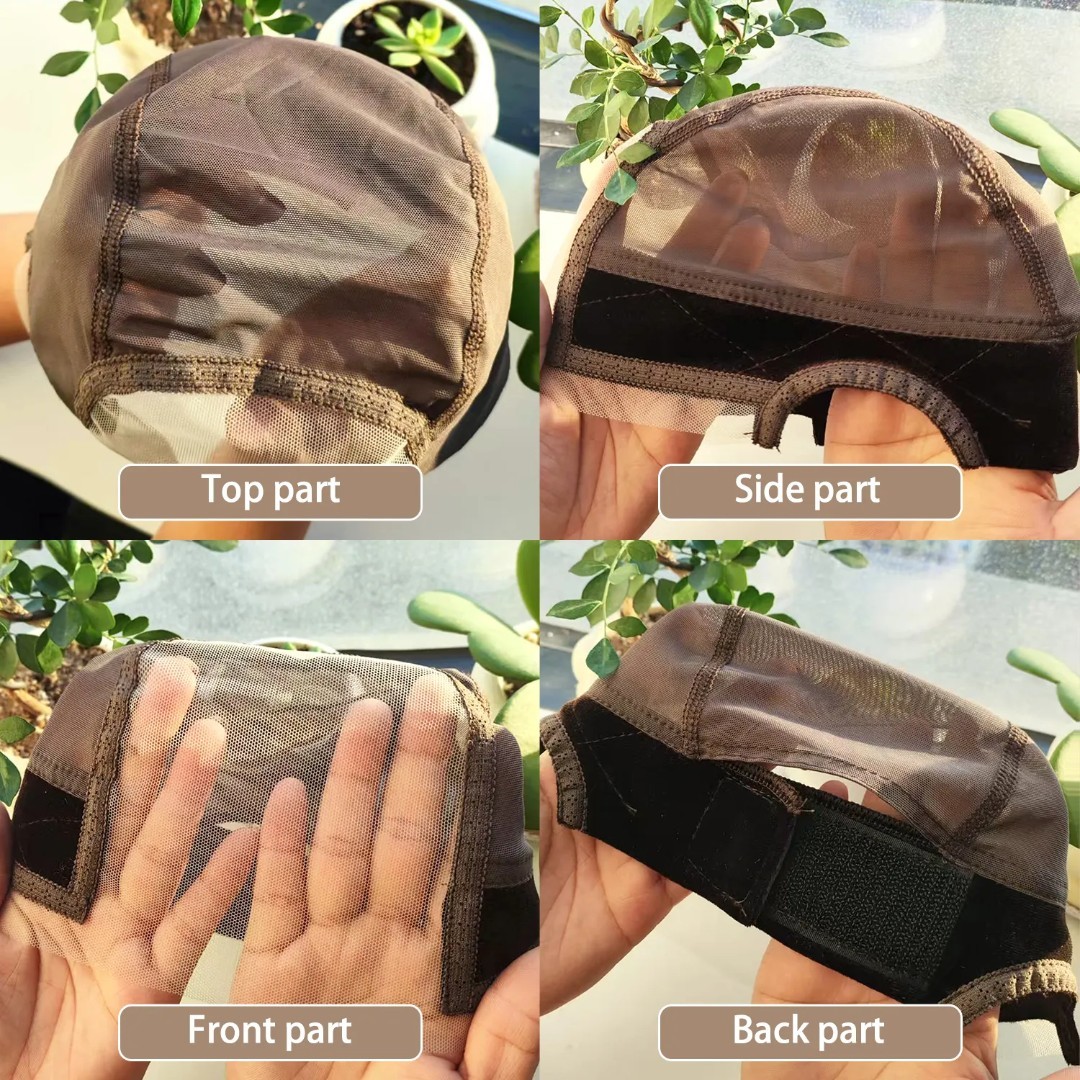 Adjustable Wig Cap Mesh Cap One Size for Women Black Beige Brown