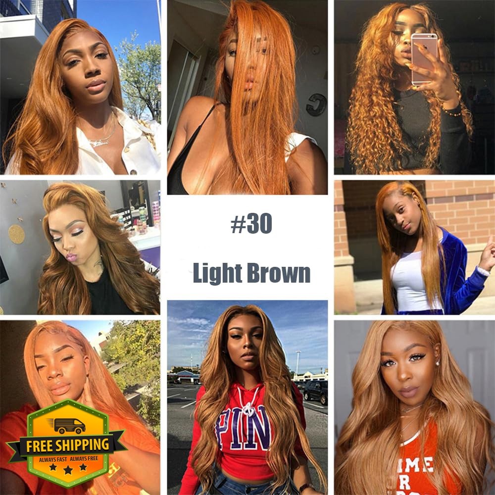 Poutpoutm #30 Light Brown Clip Hair 32 Inch 7pc
