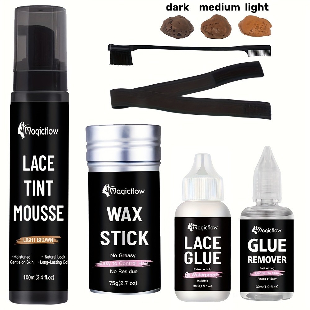 38ml/1.3oz Front Lace Wig Glue Waterproof Strong Hold Hair Glue Adhesives Remove