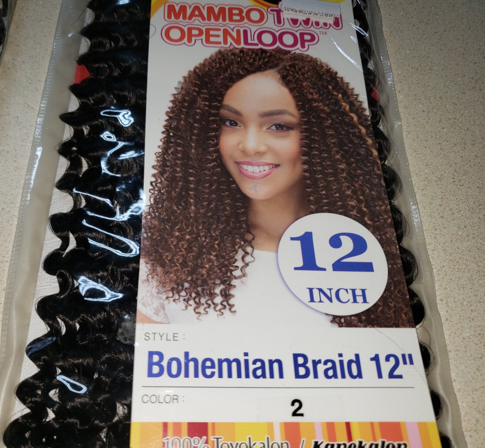 (Lot of 3) FEMI 12″ Bohemian Braid Color 2×2, 1×4 MAMBO TWIN OPEN LOOP CROCHET