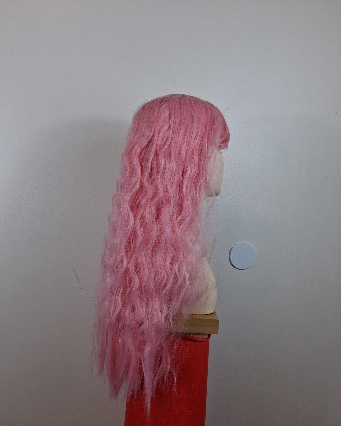 Long wavy synthetic wig with bangs, High tenperature fiver heat resistant hair