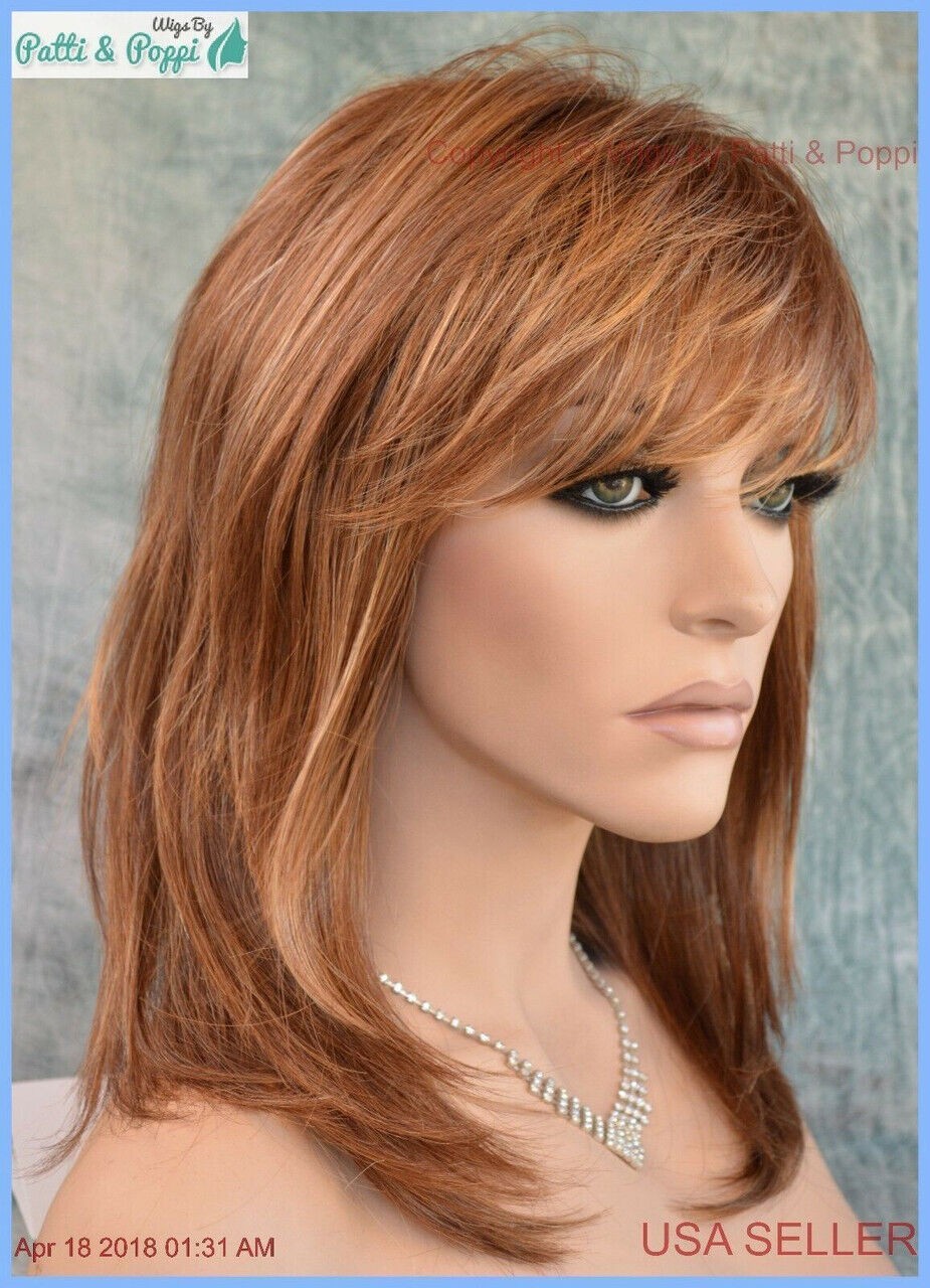 ANGELIQUE LAYERED LIGHTWEIGHT OPEN CAP RENAU WIG FS27 Red Highlight-1