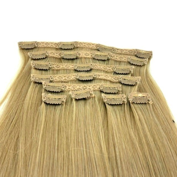 BELLAMI Classic Lace Clip In Hair Extensions 20″ 9 Wefts 140g Dirty Blonde #18