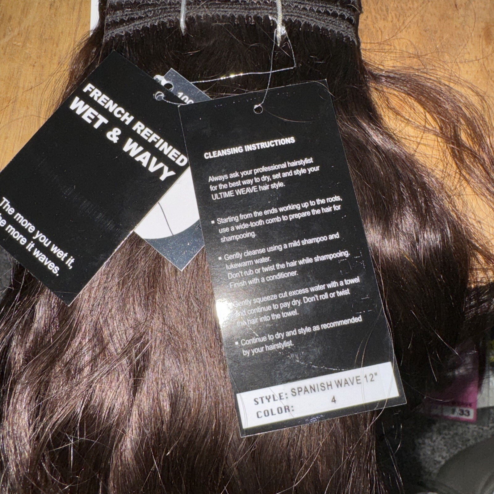 Ultimate Weave Isis HH Remi Hair Tangle Free Spanish Wave 12” Color 4 Dbl Pk