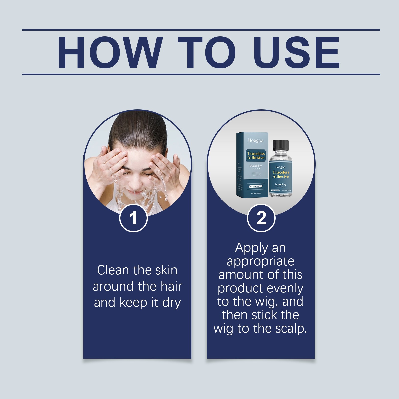 Wig Glue Adhesive Strong Hold Long Lasting Easy Removal Safe Hairpiece Glue