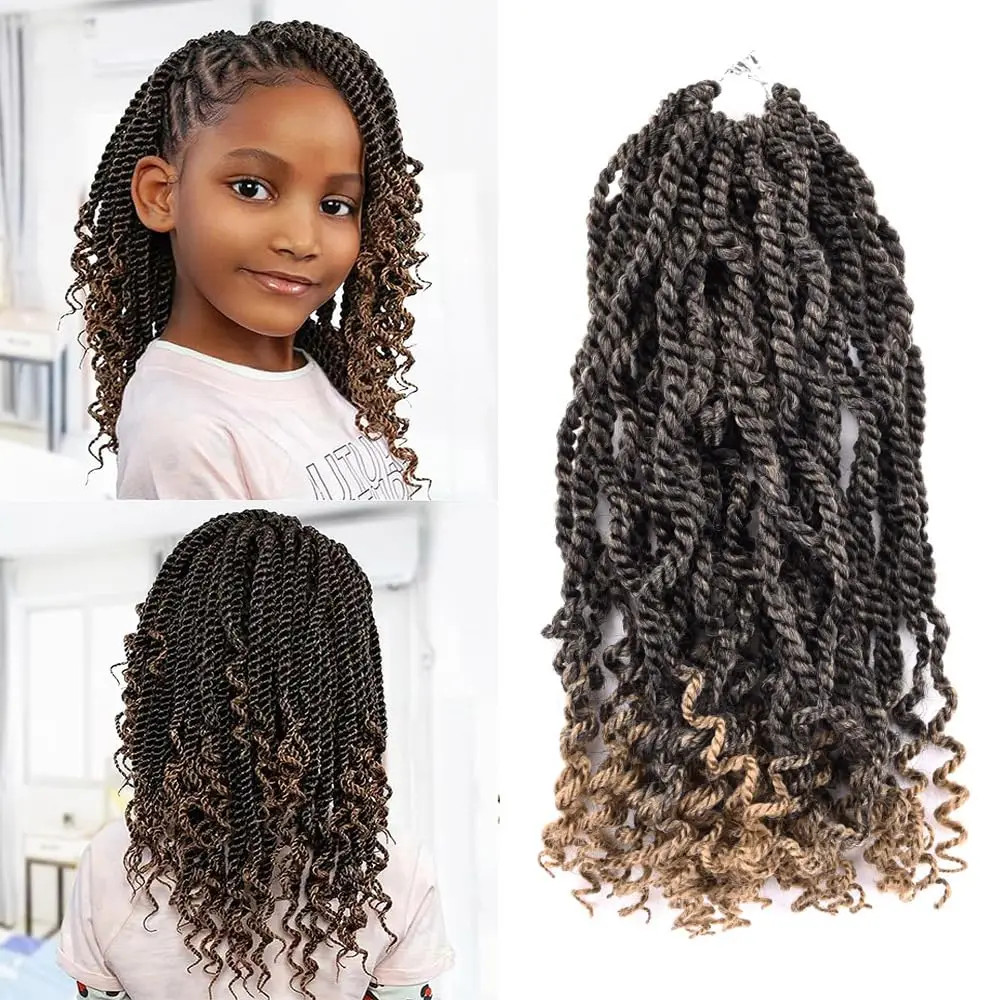 Wavy Senegalese Twist 12 Inch Crochet Braids Synthetic Braiding Hair Extensions