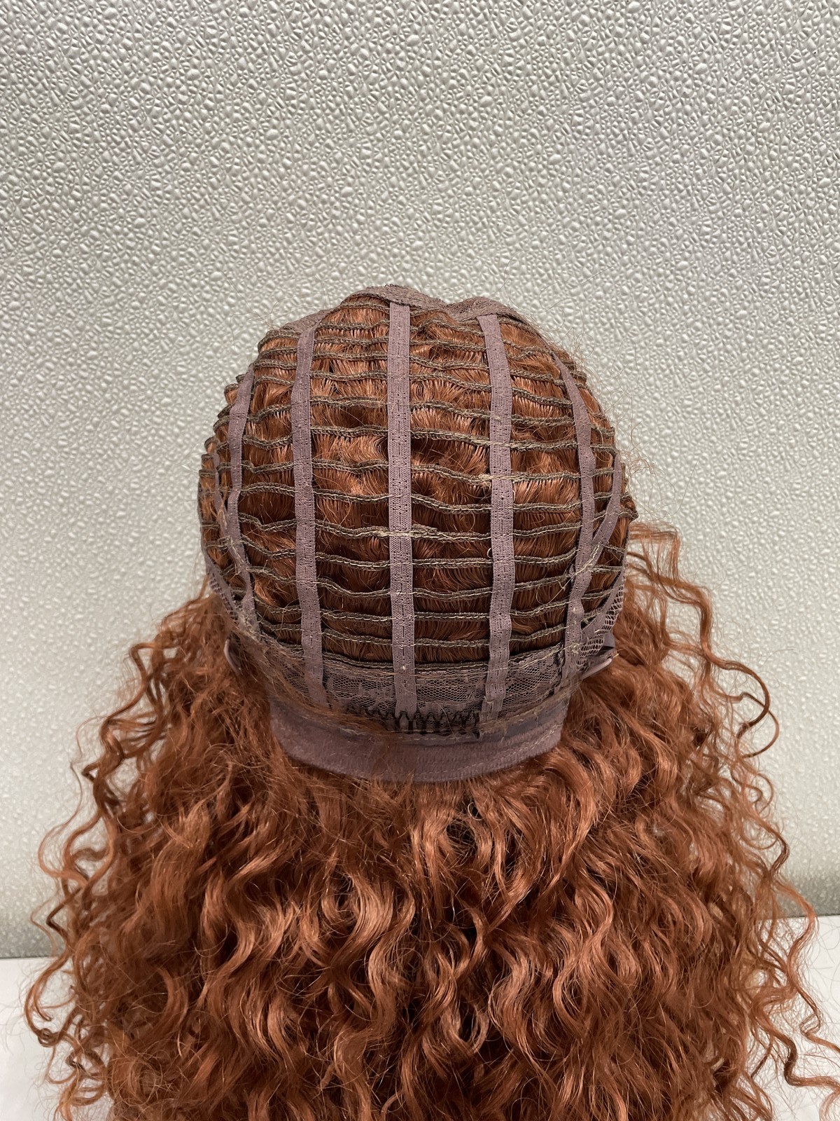 Gorgius Reddish Brown Curly Synthetic Fiber Glueless Wig, 20″